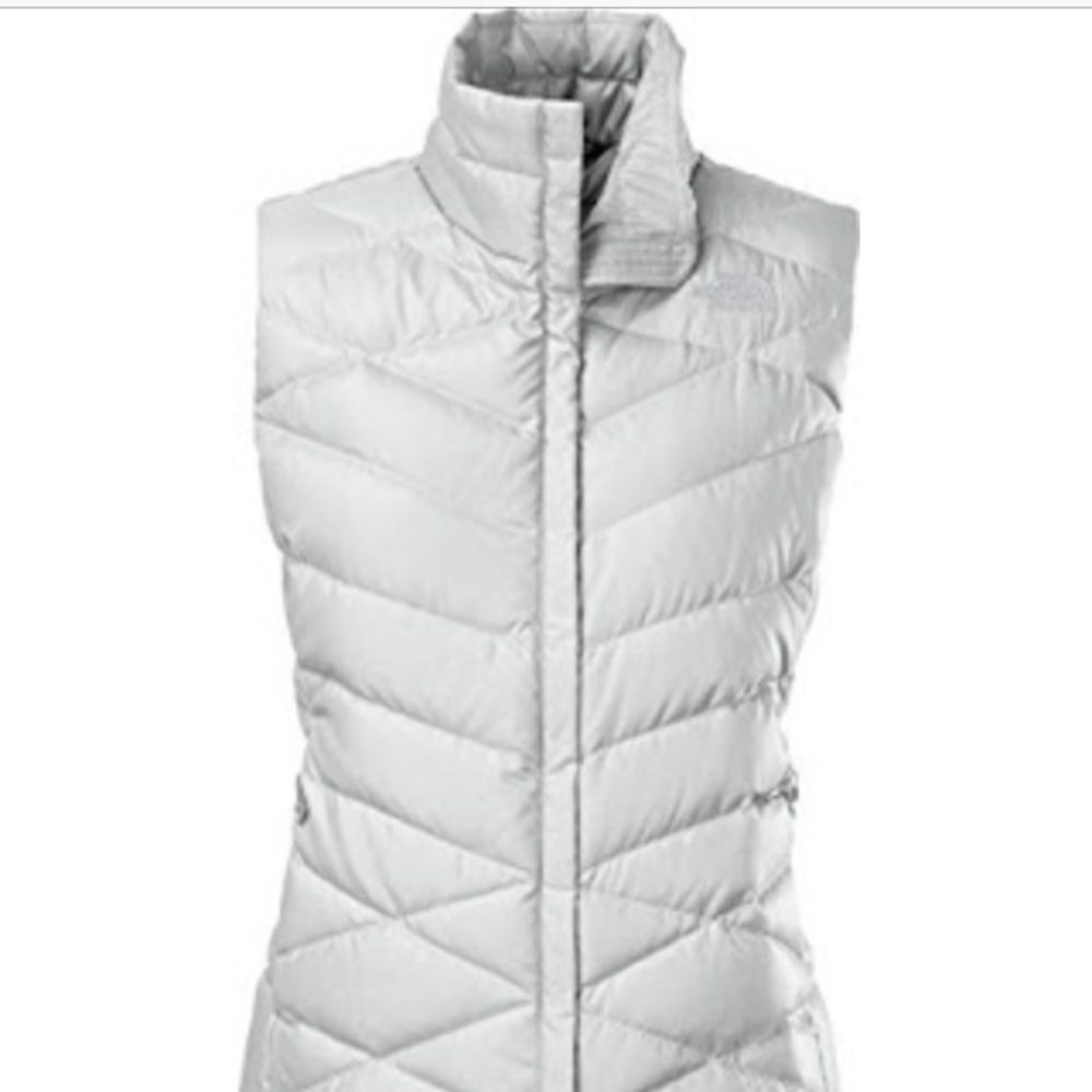 White North Face down vest